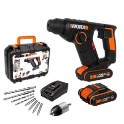 TALADRO ATORNILLADOR MARTILLO 20V 2 BAT. WX394.6