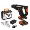 TALADRO ATORNILLADOR MARTILLO 20V 2 BAT. WX394.6