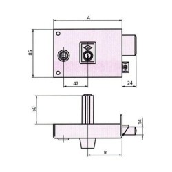 CERRADURA REVERSIBLE 1125BR 12 HE IZDA.