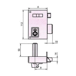 CERRADURA SOBREPONER 56A 70 DCHA. HE PF. CVL
