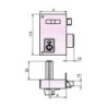 CERRADURA SOBREPONER 56A 70 DCHA. HE PF. CVL