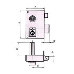 CERRADURA SOBREPONER 56B 60 IZDA. HE PF. CVL