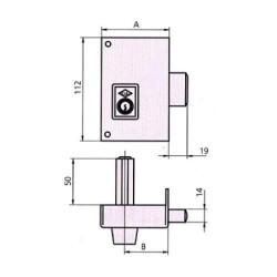 CERRADURA SOBREPONER 56C 70 DCHA. HE PF. CVL