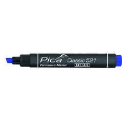 MARCADOR PERMANENTE PICA TIPO PINCEL AZUL