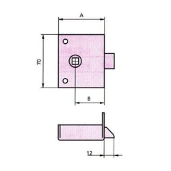 PICAPORTE SOBREPONER 234/50/1 HIERRO ESMALTADO CVL
