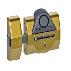 CERROJO ALTA SEGURIDAD CON ALARMA LATONADO