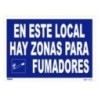 CARTEL A-4 HAY ZONAS PARA FUMADORES