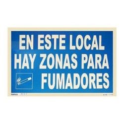 CARTEL A-3 HAY ZONAS PARA FUMADORES