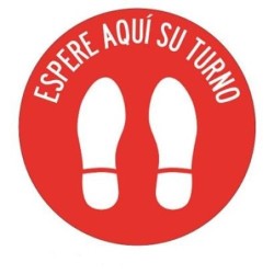 SEÑALIZACION SUELO ESPERE TURNO 30CM 9058
