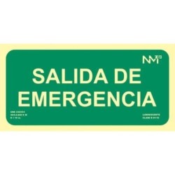 CARTEL PVC LUMI. SALIDA EMERGENCIA 150X300 A13406