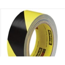 CINTA VINILO FRANJA SEGURIDAD NEGRO AMARILLO 766
