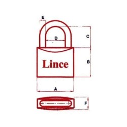 CANDADO LATON 300/50 ARCO NORMAL LINCE