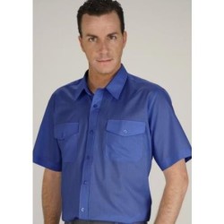 CAMISA MANGA CORTA 2 BOLSILLOS TERGAL AZULINA 40