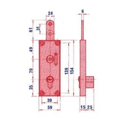 CERRADURA PUERTA METALICA 5512 HZ LINCE