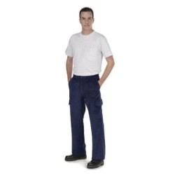 PANTALON CON GOMA SANFOR MARINO ALGODON 40