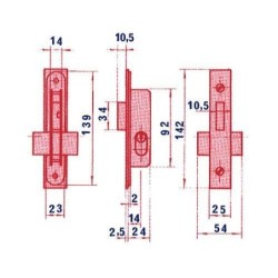 CERRADURA PUERTA METALICA 5552/14 LINCE