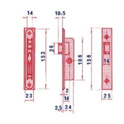 CERRADURA PUERTA METALICA 5553/14 LINCE