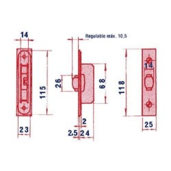 CERRADURA PUERTA METALICA 5554/14 LINCE