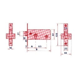 CERRADURA PUERTA METALICA 5557/70 LN LINCE