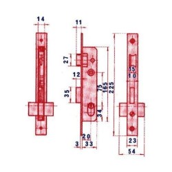 CERRADURA PUERTA METALICA 5560/20 HZ LINCE