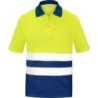 POLO A.V. BICOLOR MANGA CORTA AZUL XXXL