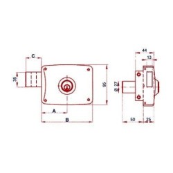 CERRADURA SOBREPONER 5124A/100 HE IZDA. LINCE