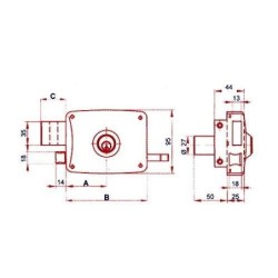 CERRADURA SOBREPONER 5125A/80 HE DCHA. LINCE