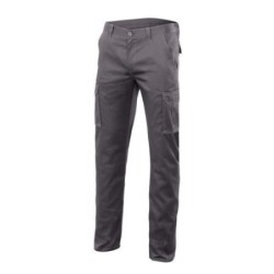 PANTALON ALGODON/FIBRA/POLIESTER STRETCH GRIS T48