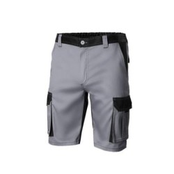 BERMUDA BICOLOR MULTIBOLSILLOS GRIS/NEGRO T-44