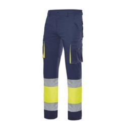 PANTALON STRETCH A.V. AZUL MAR/AMA.FLUOR T- XL