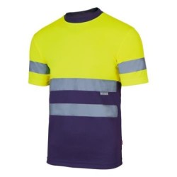 CAMISETA ALTA VISIBILIDAD AMA.FLUOR/MARINO T-2XL
