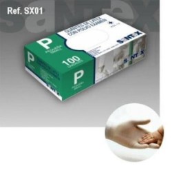 GUANTE LATEX 100 UNIDADES TALLA XP SX01