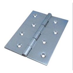 BISAGRA DOBLE HOJA GALVAN. SIN REMATE 100X70 MM.