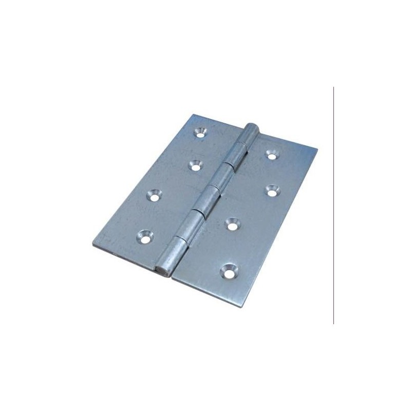 BISAGRA DOBLE HOJA GALVAN. SIN REMATE 100X70 MM.