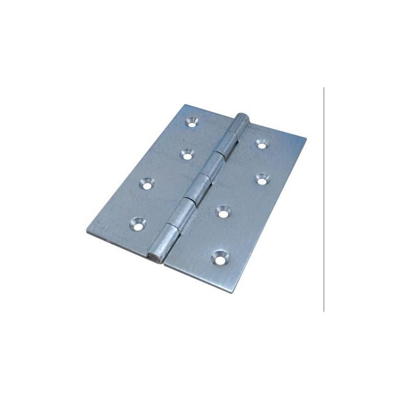 BISAGRA DOBLE HOJA GALVAN. SIN REMATE 110X80 MM.