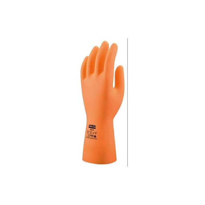 GUANTE SIN SOPORTE LATEX QUIMICO NARANJA T-8
