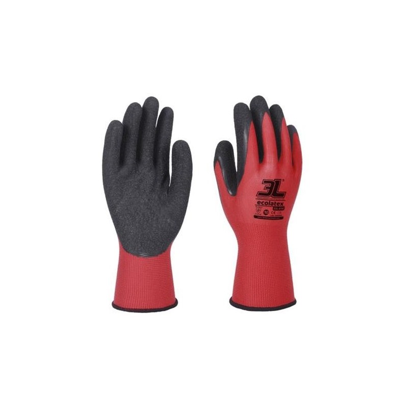 GUANTE POLIESTER/LATEX ECOLATEX ESL-010 TALLA 7