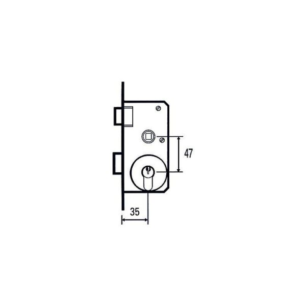 CERRADURA EMBUTIR 1501-2P 35 MCM