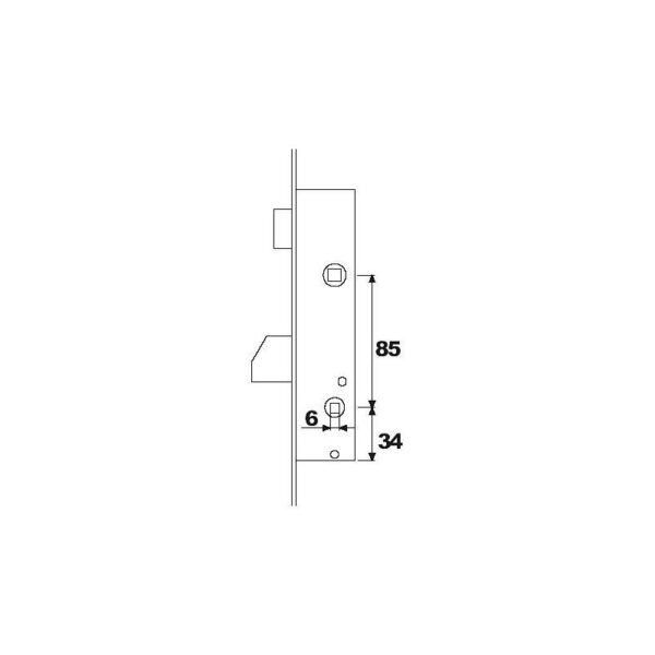 CERRADURA PUERTA METALICA 2214/28/AI TESA