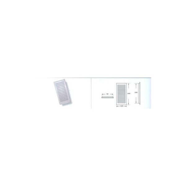 REJILLA EMPOTRAR BLANCA 24X12 R168