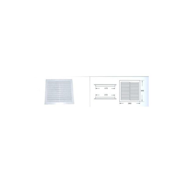 REJILLA EMPOTRAR BLANCA 17X17 R169