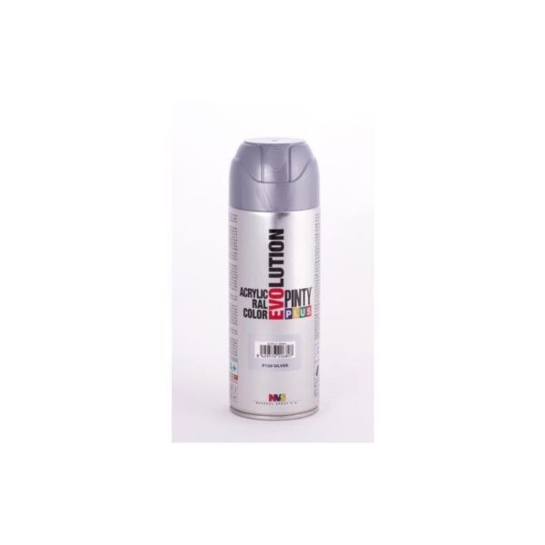 PINTURA SPRAY PINTY PLUS PLATA BRILL. EV150 520ML.
