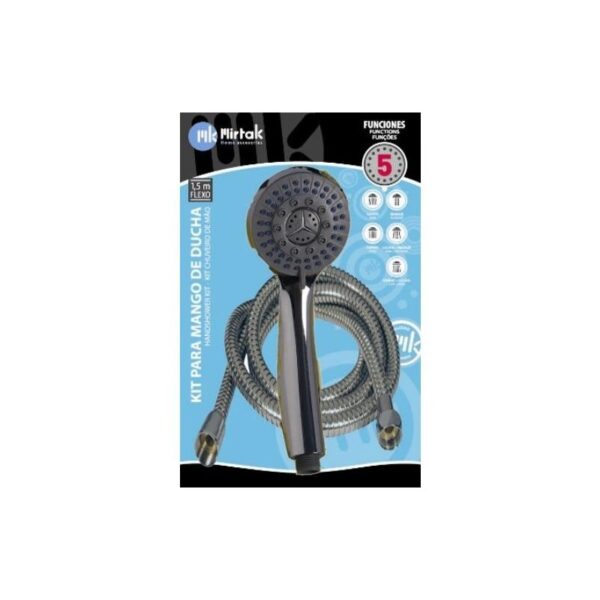 KIT DUCHA NIGER CROMO FLEXO METAL. 1,5 M. B17052