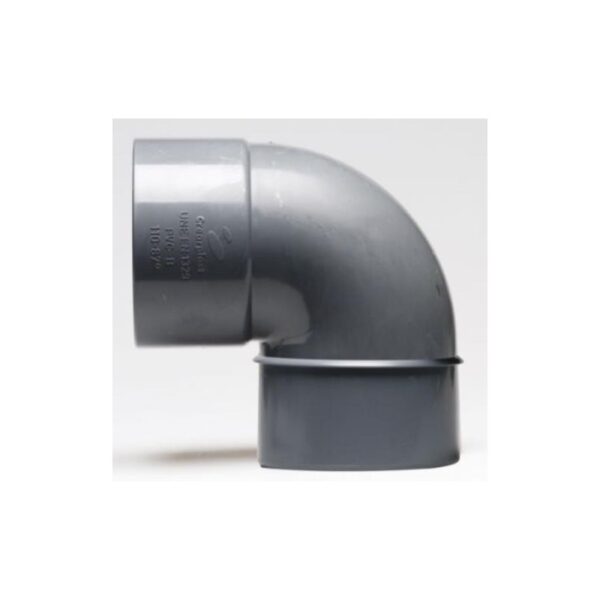 ENLACE CODO 90 MACHO HEMBRA PVC EVACUACION 50 MM
