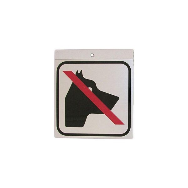 PICTOGRAMA ALUMINIO 12X12 PERROS NO 051