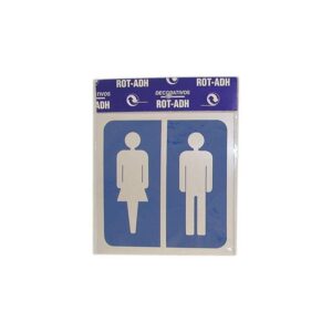 PICTOGRAMA ALUMINIO 12X12 SILUETA HOMBRE-MUJER