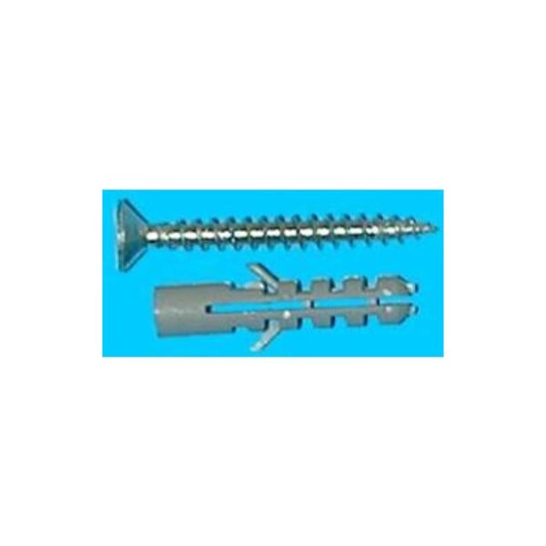 TACO 4 NYLON+TIRAFONDO 2,50X25 BICROMATADO BL.