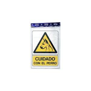SE￑AL PLASTICO CUIDADO CON EL PERRO
