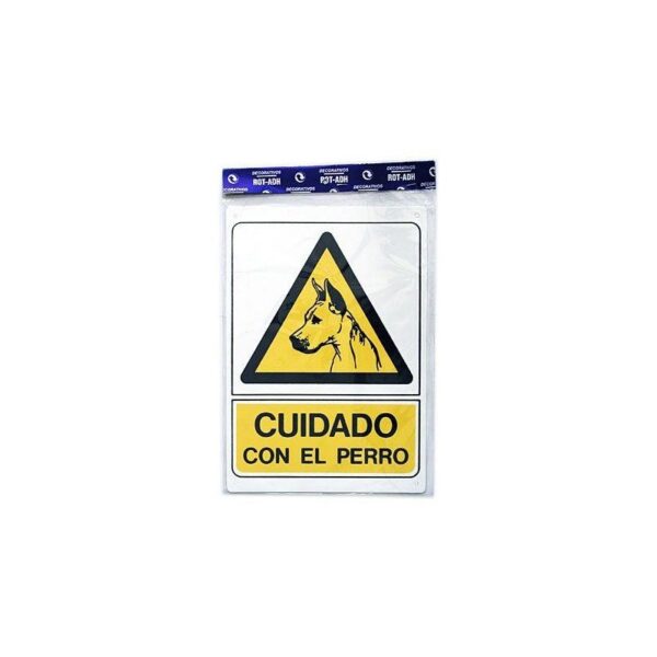 SE￑AL PLASTICO CUIDADO CON EL PERRO