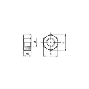 TUERCA EXAGONAL 934 INOX. A-2 8 (CENT.)